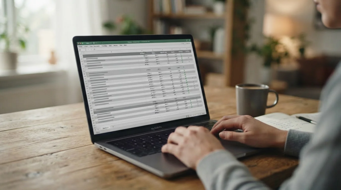 Laptop-Bildschirm zeigt Vergleichstabelle verschiedener Wettanbieter mit Mindesteinzahlungsbetr&auml;gen