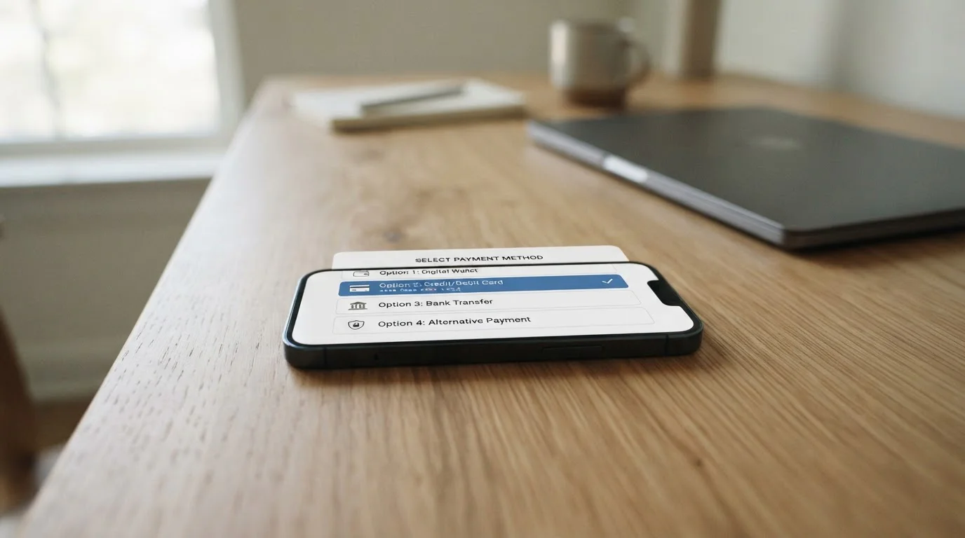Smartphone mit PayPal-Zahlungsoptionen bei einem Sportwettanbieter