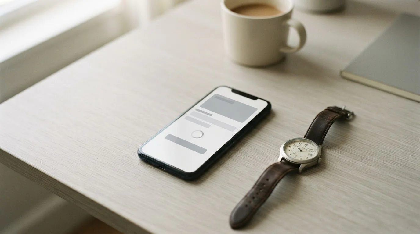 Smartphone zeigt Zahlungsvorgang bei Wettanbieter mit Zeitanzeige im Hintergrund