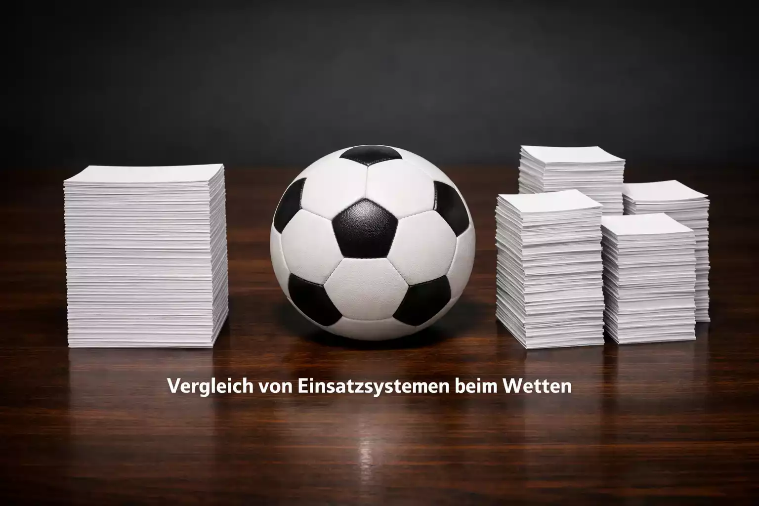 Zwei Stapel mit Wettscheinen symbolisieren verschiedene Einsatzstrategien