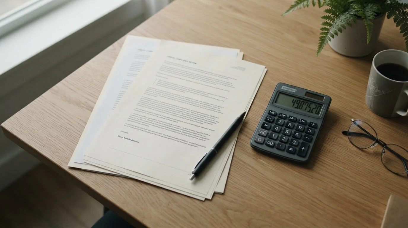Offizielle Dokumente und Taschenrechner auf einem Schreibtisch — rechtlicher Rahmen für Sportwetten in Deutschland