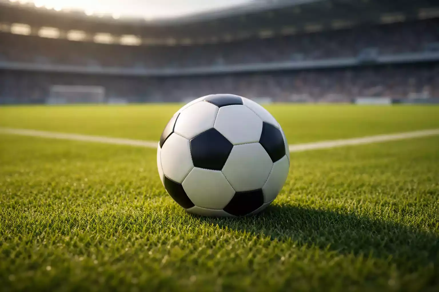 Fußball auf grünem Rasen mit Wettquoten im Hintergrund