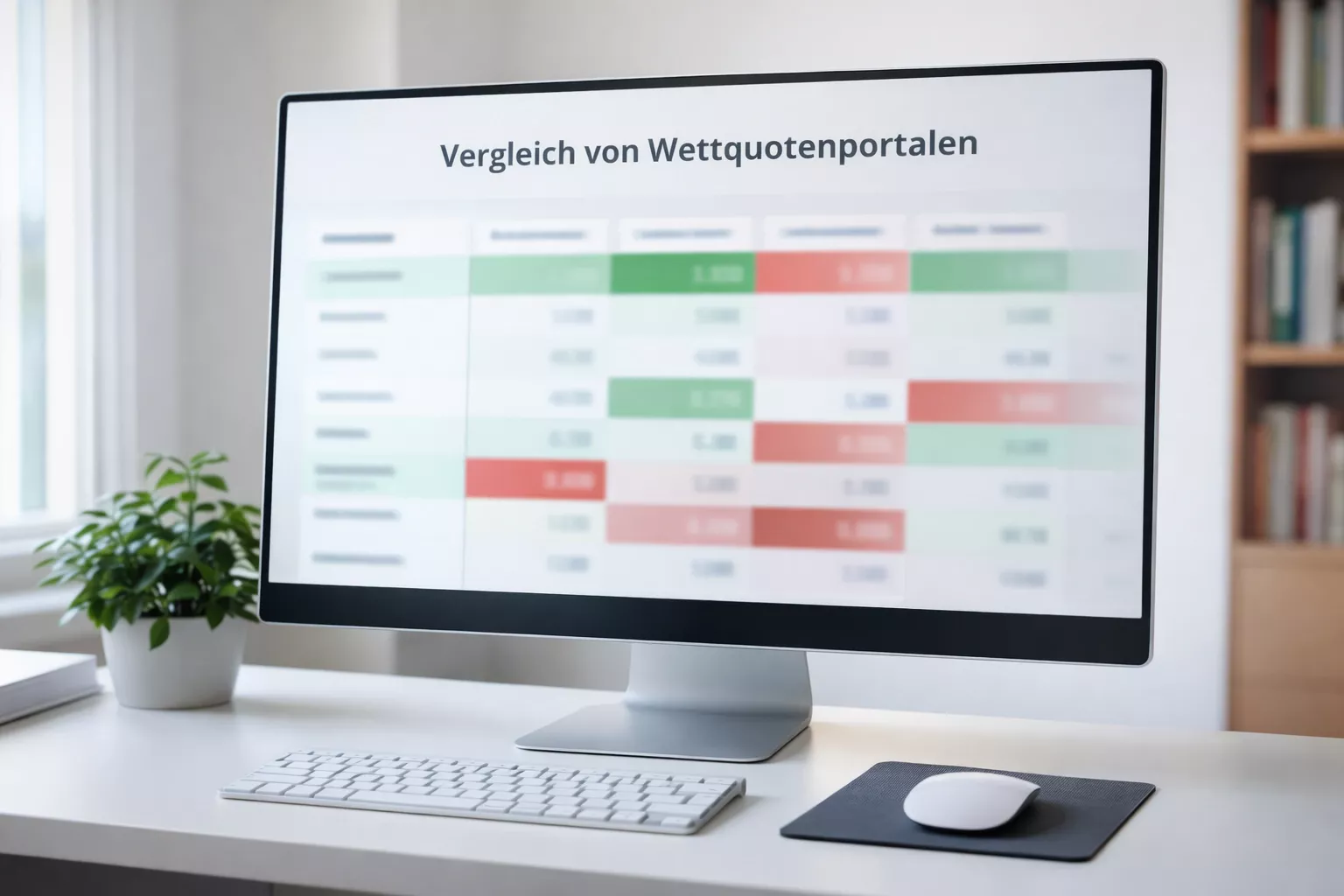 Modernes Quotenvergleich-Portal auf Desktop-Monitor