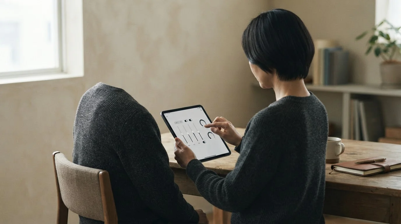 Person stellt Limit in einer Wett-App ein